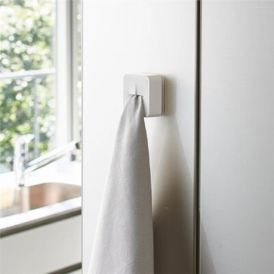 Yamazaki Tower Duvara Monte/Yapışkanlı Kancalı Havluluk Beyaz (YM 5629) - 3