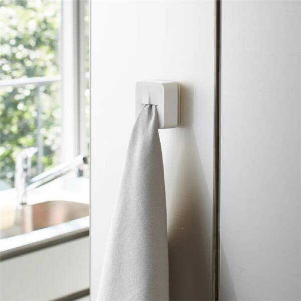 Yamazaki Tower Duvara Monte/Yapışkanlı Kancalı Havluluk Beyaz (YM 5629) - 3