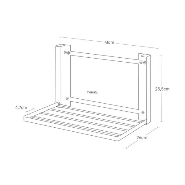 Yamazaki Tower Katlanabilir Depolama Rafı Siyah Renk (YM 8143) - 4