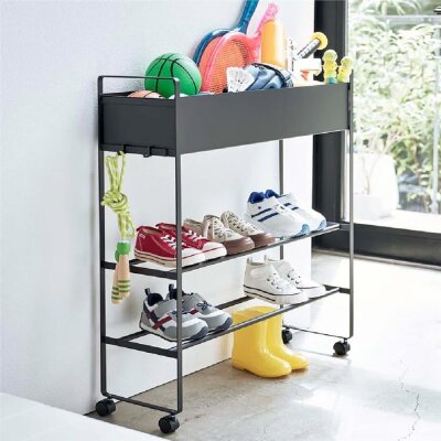 Yamazaki Tower Sepetli Depolama Arabası Siyah (YM 5279) - 3