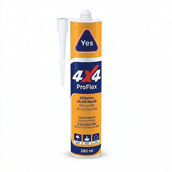 Yes 4*4 Proflex Akrilik Mastik 280ML Beyaz (TUT805) - 1