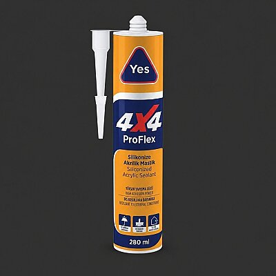 Yes 4*4 Proflex Akrilik Mastik 280ML Beyaz (TUT805) - YES
