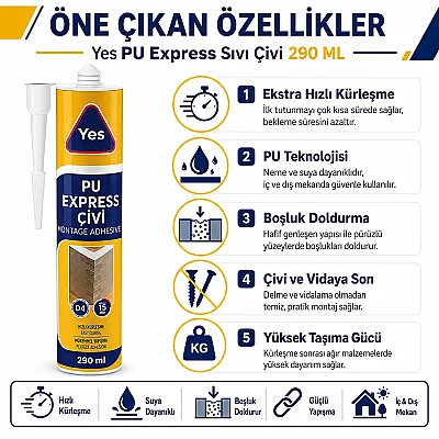 Yes Pu Express Sıvı Çivi 290 ML (TUT803) - 3