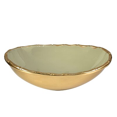 Yeşil Elips Kase 28*21*9 cm (AK.IV0224) - Vitale