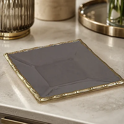 Yeşil Servis Tabağı 25*25*2 cm (AK.IV0217) - 2