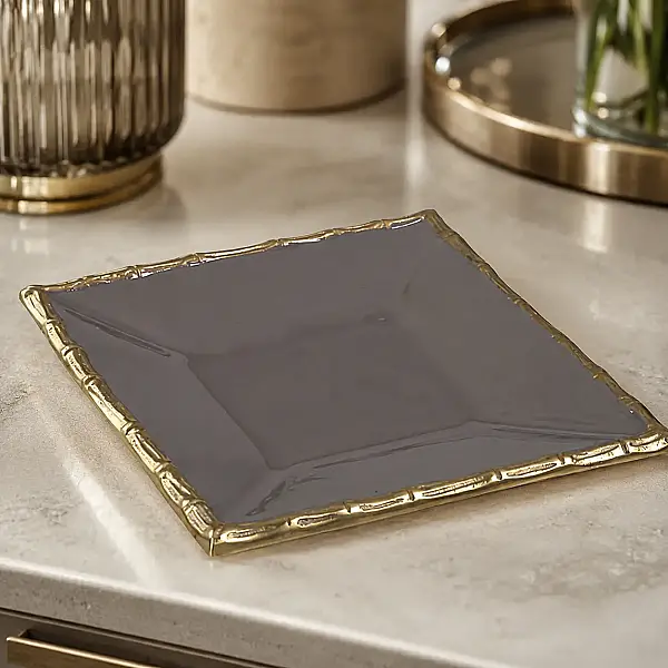 Yeşil Servis Tabağı 25*25*2 cm (AK.IV0217) - 2