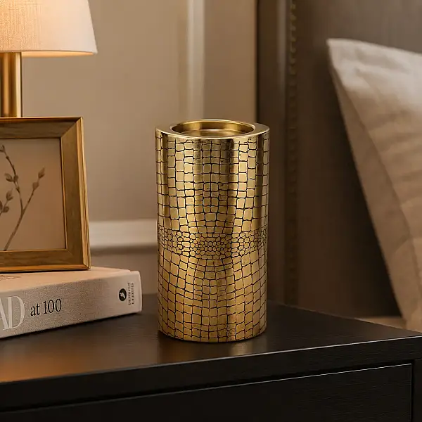 Yılan Desenli Mumluk 12*12*23 cm (AK.IV0166) - 4