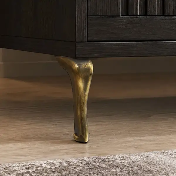 Yılmaz Merkür 16 cm Ayak Antik Sarı Metal Mobilya Ayağı (Y-843-16-94) - 3