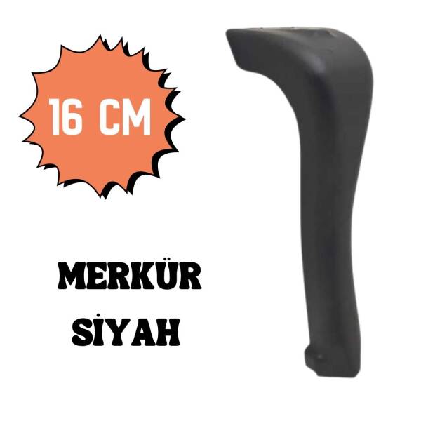 Yılmaz Merkür 16 cm Ayak Siyah Renk Metal Mobilya Ayağı (Y-843-16-02) - 1