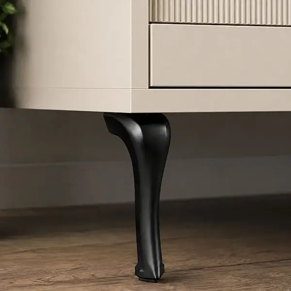 Yılmaz Merkür 16 cm Ayak Siyah Renk Metal Mobilya Ayağı (Y-843-16-02) - 1