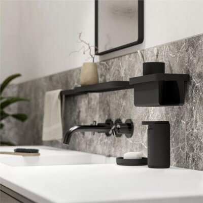 Zone Denmark Rim Dikdörtgen Duş Rafı Siyah 22x11x9 cm (ZD 14636) - Zone Denmark