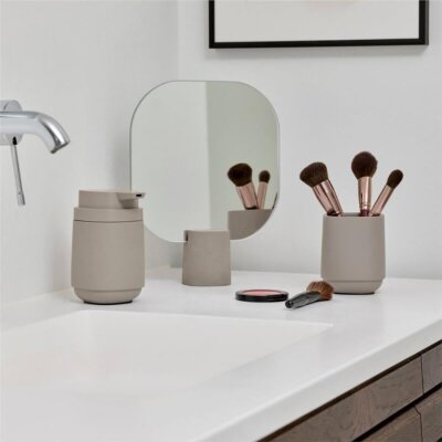 Zone Denmark Time Table Dikdörtgen Masa/Makyaj Aynası Beton Gri (ZD 30746) - Zone Denmark