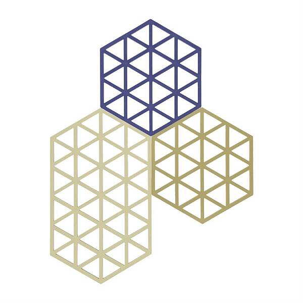 Zone Denmark Triangles Tencere Altlığı 3Lü Çok Renkli 16x14x0.9 cm (ZD 32706) - 1