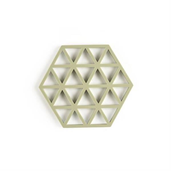 Zone Denmark Üçgen Dekorlu Tencere Altlığı Matcha Yeşili 16*14 cm (ZD 31604) - 1