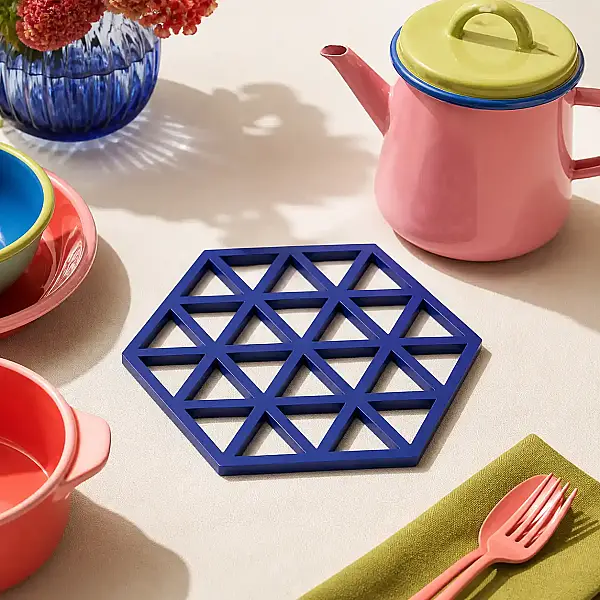 Zone Denmark Üçgen Dekorlu Tencere Altlığı Mavi 16*14 cm (ZD 31602) - 1