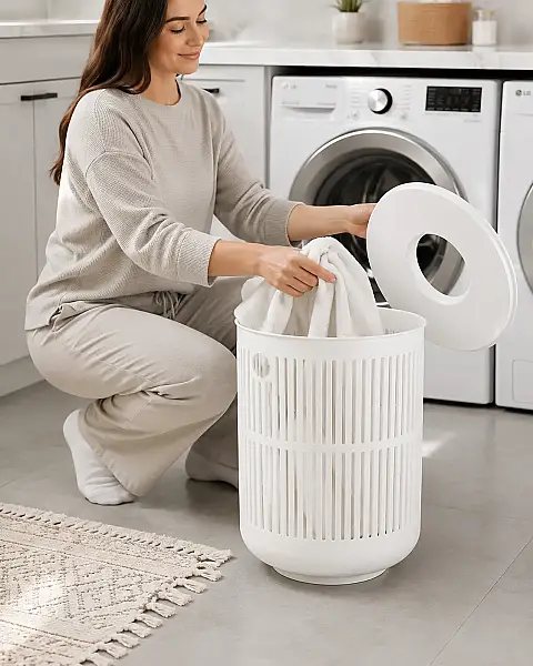 Zone Denmark Ume Çamaşır Sepeti 60 L Beyaz (ZD 26525) - 1