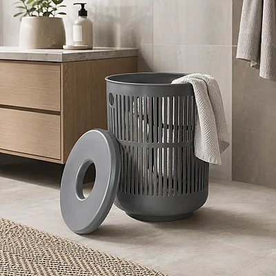 Zone Denmark Ume Çamaşır Sepeti 60 L Gri (ZD 26526) - 1