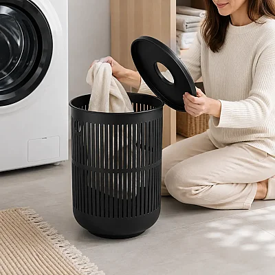 Zone Denmark Ume Çamaşır Sepeti 60 L Siyah (ZD 26523) - 1