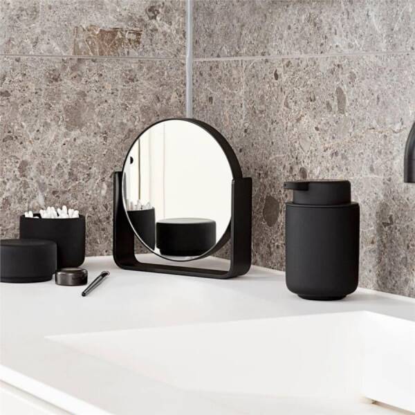 Zone Denmark Ume Masa/Makyaj Aynası Normal & 5X Zoom Siyah (ZD 28222) - 1