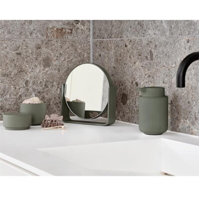 Zone Denmark Ume Masa/Makyaj Aynası Normal & 5X Zoom Zeytin Yeşili (ZD 28227) - Zone Denmark